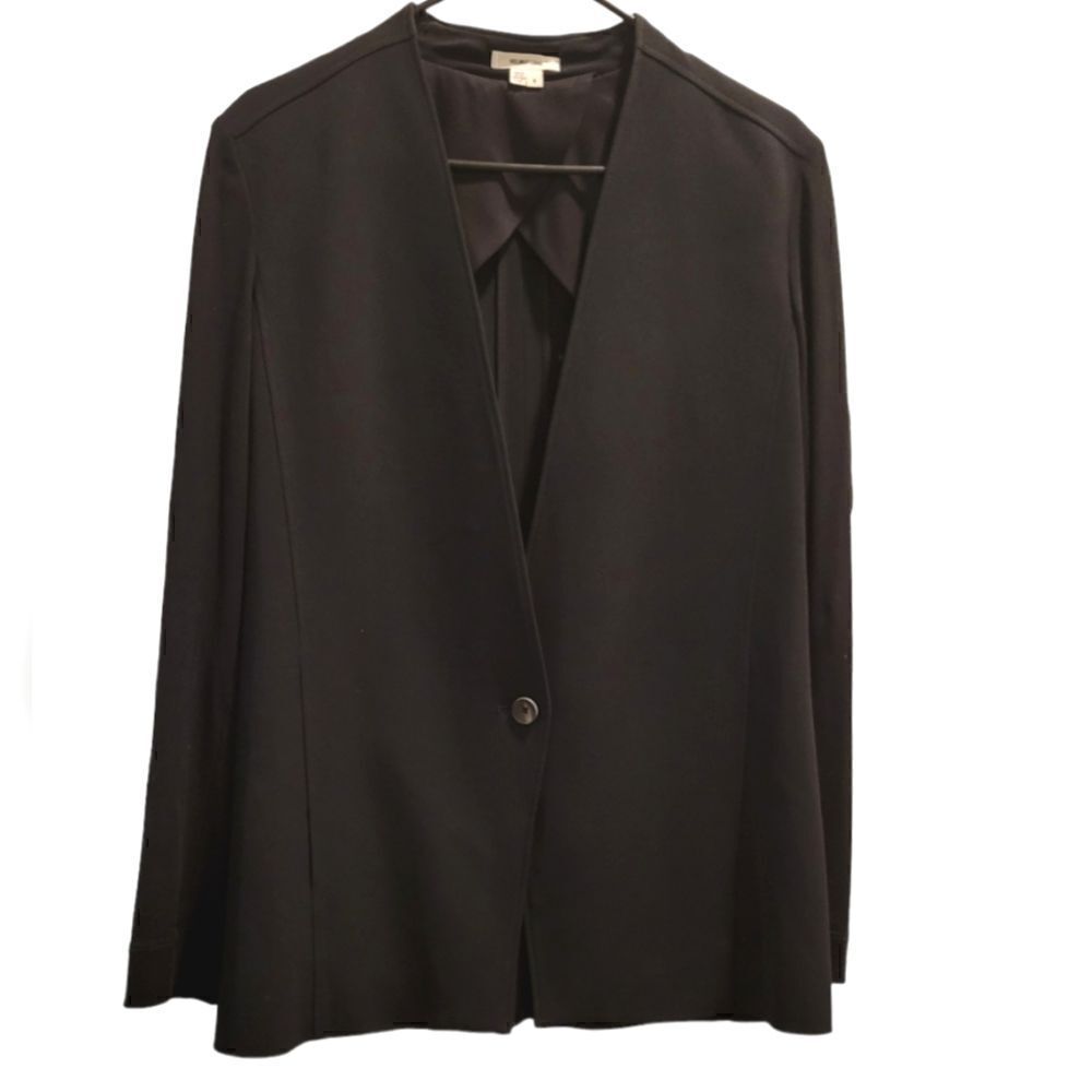 Helmut Lang size 8 Black Single Button Jacket blazer w mesh sleeves